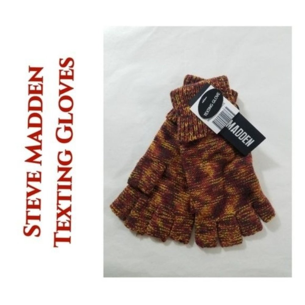 Steve Madden Texting Gloves Rusty NWT B2-589 - Picture 2 of 3